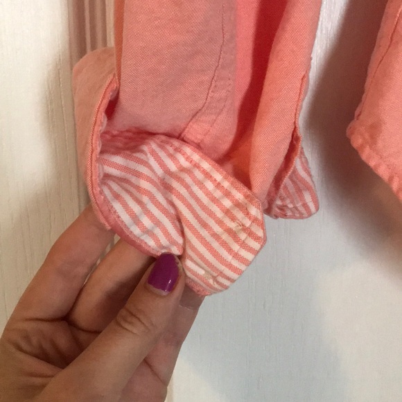 Peach button up - Picture 2 of 4
